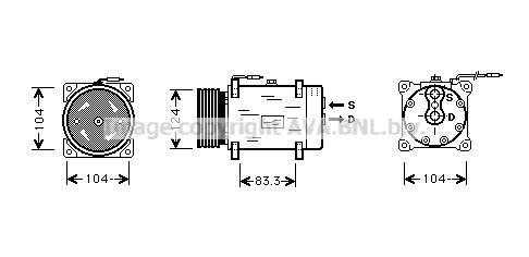 AVA QUALITY COOLING Kompressori, ilmastointilaite RTK244